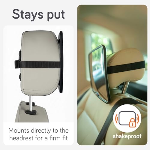Baby Uma Baby Car Mirror – Shatterproof Backseat Accessory for Rear Facing Infant, Clear Wide View Design for Safe Travel Monitoring - Image 4