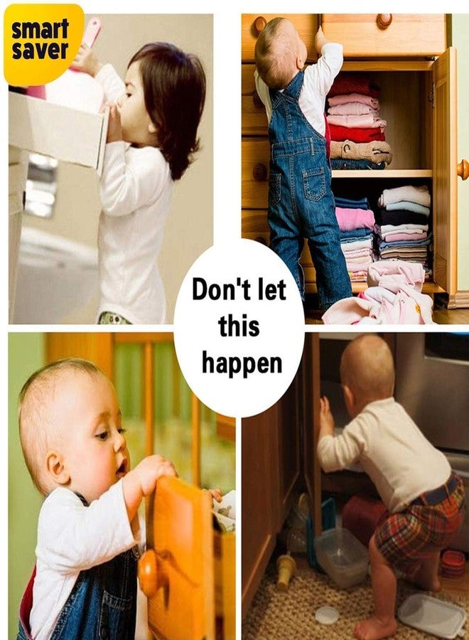 ClickFit Kids Safety Locks for Cabinets & Drawers - Baby Proofing Latches with Strong Adhesive - Child Safety Locks for Kitchen, Appliances, Toilet - Easy Install, No Tools Needed (10, Standard) - Image 3