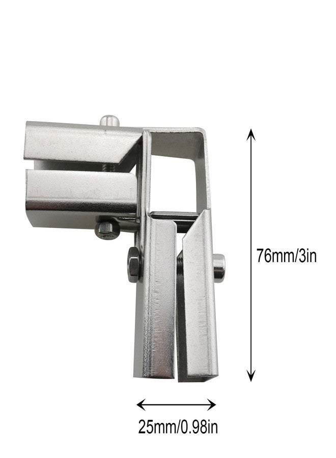 JCBIZ 25MM Square Tube Fittings Shelving Accessories Stainless Steel Clamp Tubing L Shaped Chain Link Fence Clamps For Connecting Clothes Racks Handrails and Fence Fasteners - Image 3