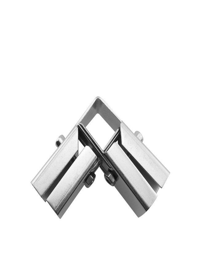 JCBIZ 25MM Square Tube Fittings Shelving Accessories Stainless Steel Clamp Tubing L Shaped Chain Link Fence Clamps For Connecting Clothes Racks Handrails and Fence Fasteners - Image 1