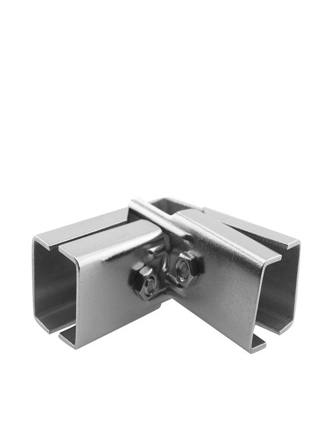 JCBIZ 25MM Square Tube Fittings Shelving Accessories Stainless Steel Clamp Tubing L Shaped Chain Link Fence Clamps For Connecting Clothes Racks Handrails and Fence Fasteners - Image 5