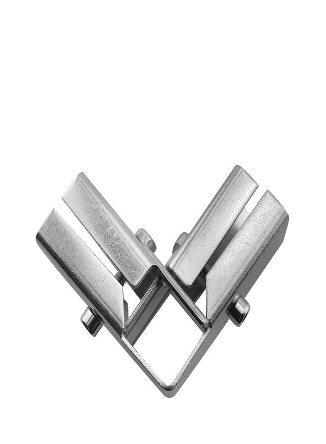 JCBIZ 25MM Square Tube Fittings Shelving Accessories Stainless Steel Clamp Tubing L Shaped Chain Link Fence Clamps For Connecting Clothes Racks Handrails and Fence Fasteners - Image 4