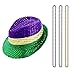 LKQBBSZ Carnival Sequined Party Accessory Mardi Gras Fedora Hat and Necklace Costume Accessories Party Favor - Image 2