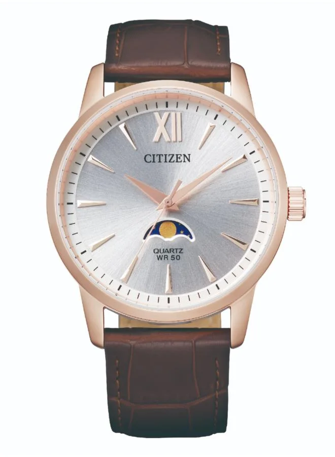 CITIZEN Men's Leather  Watch AK5003-05A - 42 mm