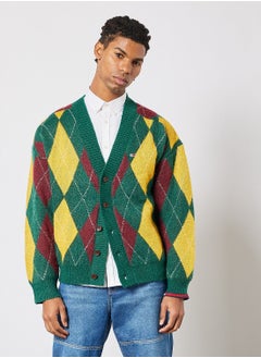 Argyle Check Cardigan