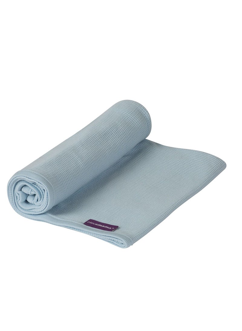 Clevamama Waffle Weave Cotton Blanket Cot/Cot Bed 120 x 140 cm - Blue - Image 2