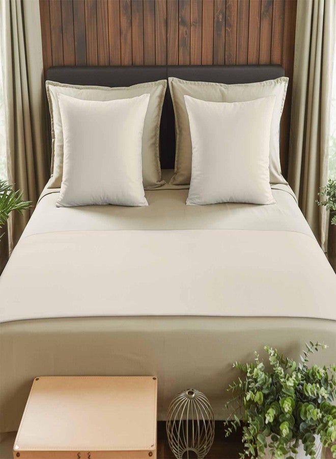 Ldtrchee Bed Runner for King Size Bed, Cream Decorative Beds Runners and 2 Matching Pillow Covers Set, Modern Pure Beige Beds Scarf Throw for Foot of Bedding Set for Hotel/Bedroom - Image 2