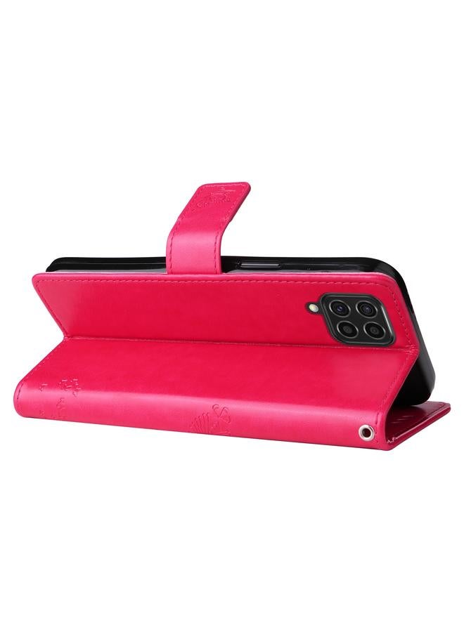 اس-توب جراب لهاتف Samsung Galaxy M62 / F62، جراب هاتف جلدي قلاب بنقشة شجرة وقط - Image 5