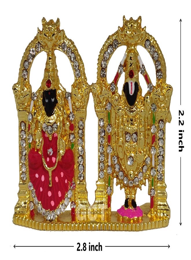 GCT Padmavathi Tirupati Balaji Idol Lord Venkateswara Idol (B-183) Color Metal Statue for Home Décor Car Dashboard Mandir Pooja Murti Temple Puja Office Table Showpiece - Image 2