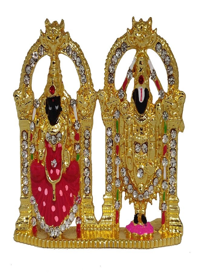 GCT Padmavathi Tirupati Balaji Idol Lord Venkateswara Idol (B-183) Color Metal Statue for Home Décor Car Dashboard Mandir Pooja Murti Temple Puja Office Table Showpiece - Image 1