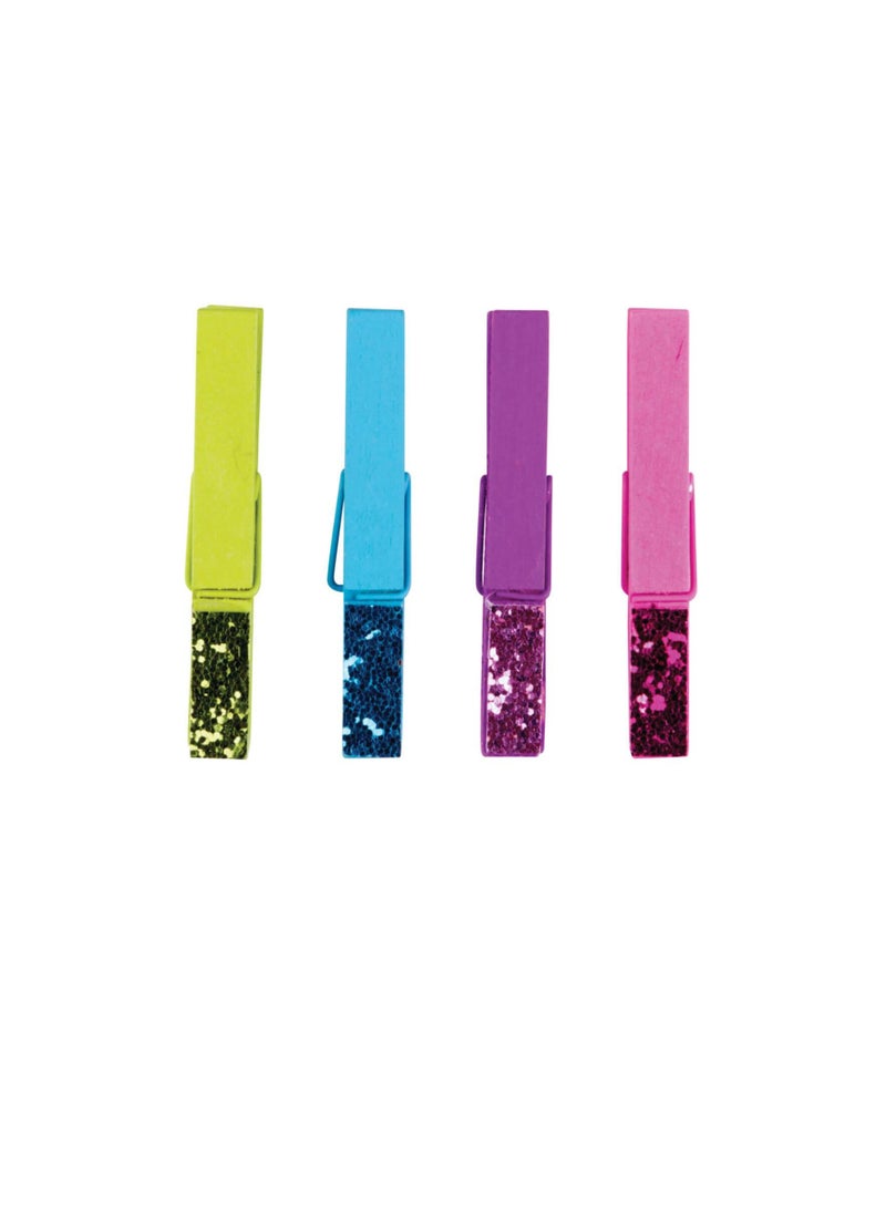 Glitter 4 Glitter Magnetic Clothespins - Image 1