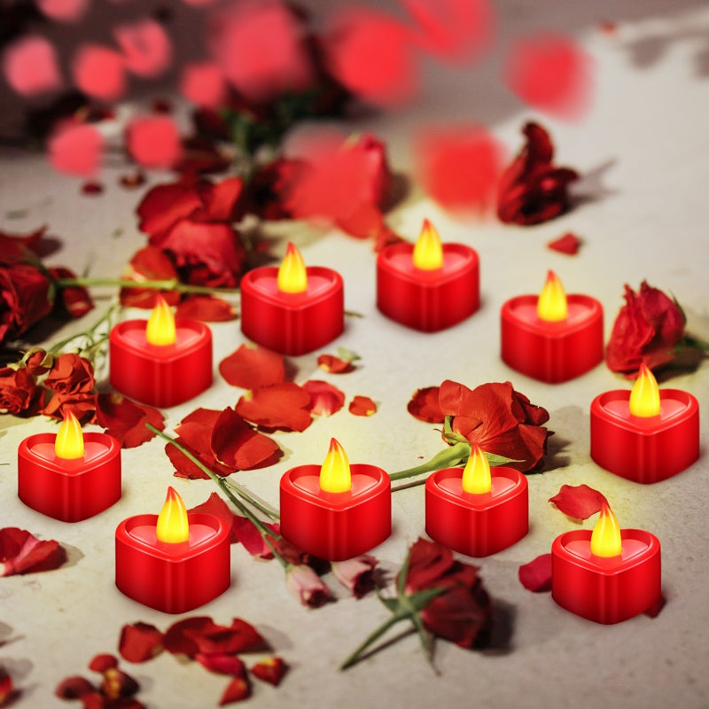 1 Set Rose Petals Heart Candles Proposal Decorations Romantic Decorations Valentines Day Rose Petals - Image 5