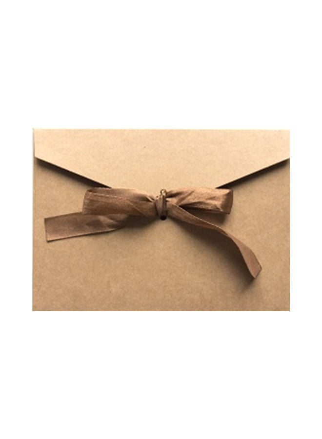 NIBEMINENT 20-Piece Vintage Blank Kraft Paper Postcard Box Set Brown