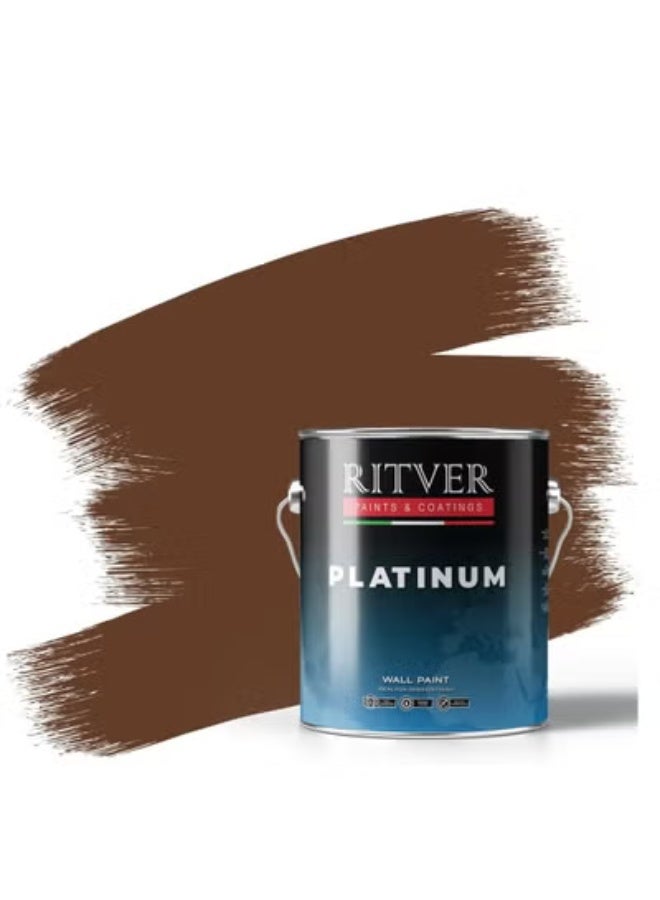 Ritver Silk Emulsion Paint for Home Decor, Premium Interior Wall Paint for Smooth Finish & Modern Wall Decor, Premium Low Odor Home Wall Paint - Strong Brown