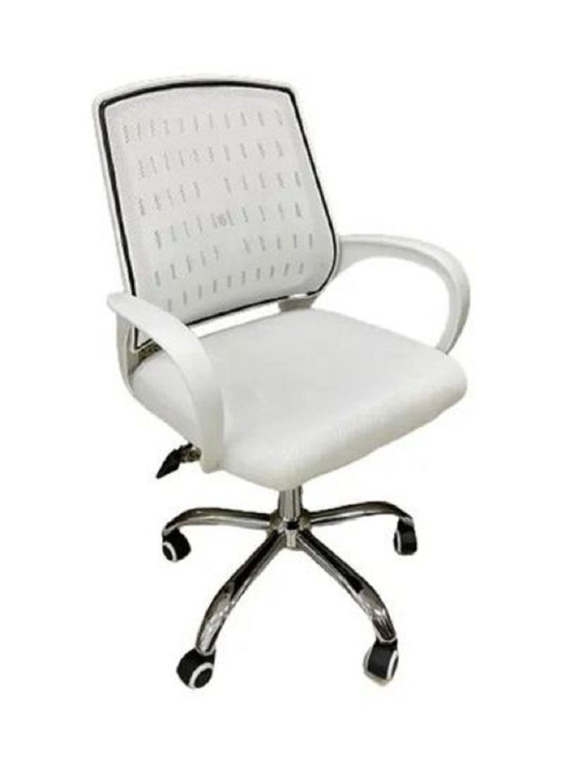 كرسي شبكي  دوار أنيق وعصري للمكتب 49x49x70  سم ابيض