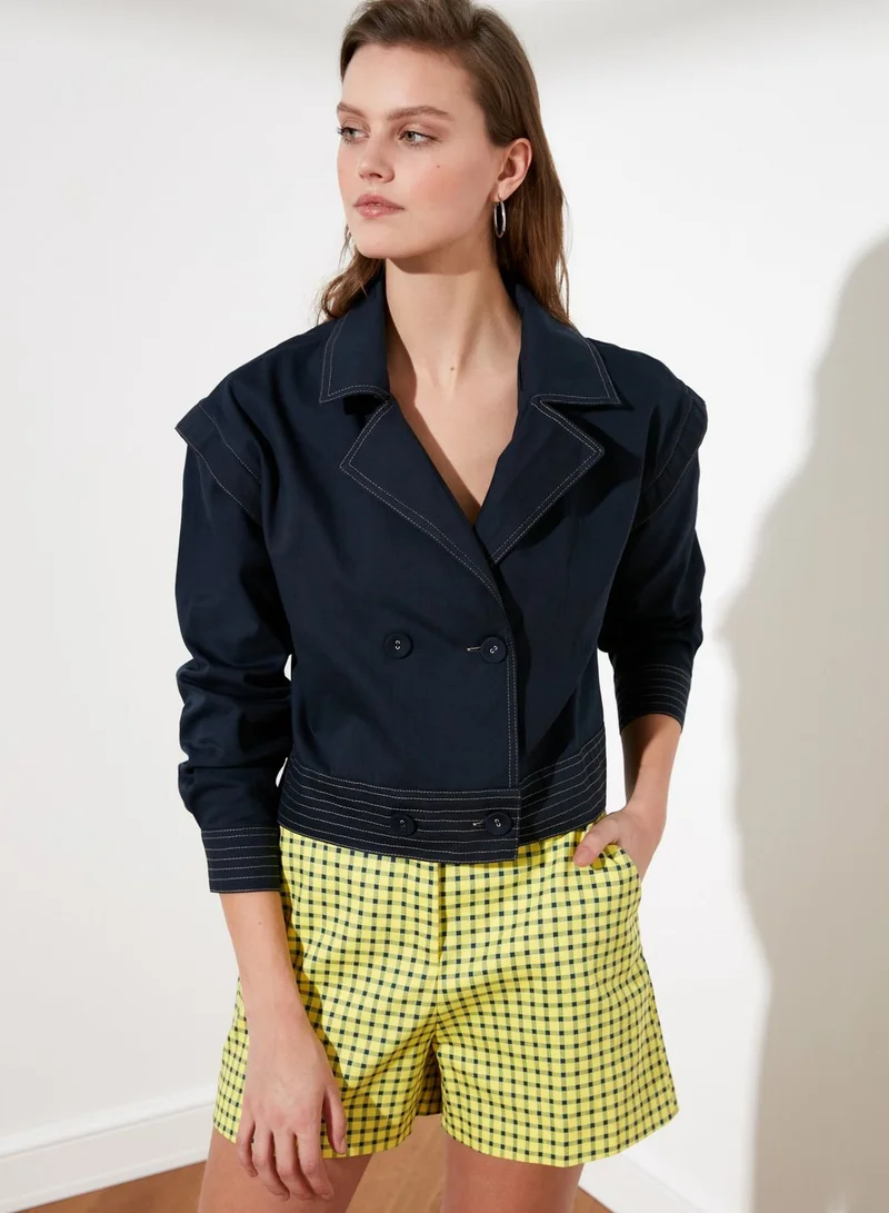 trendyol Seam Detail Double Breasted Jacket