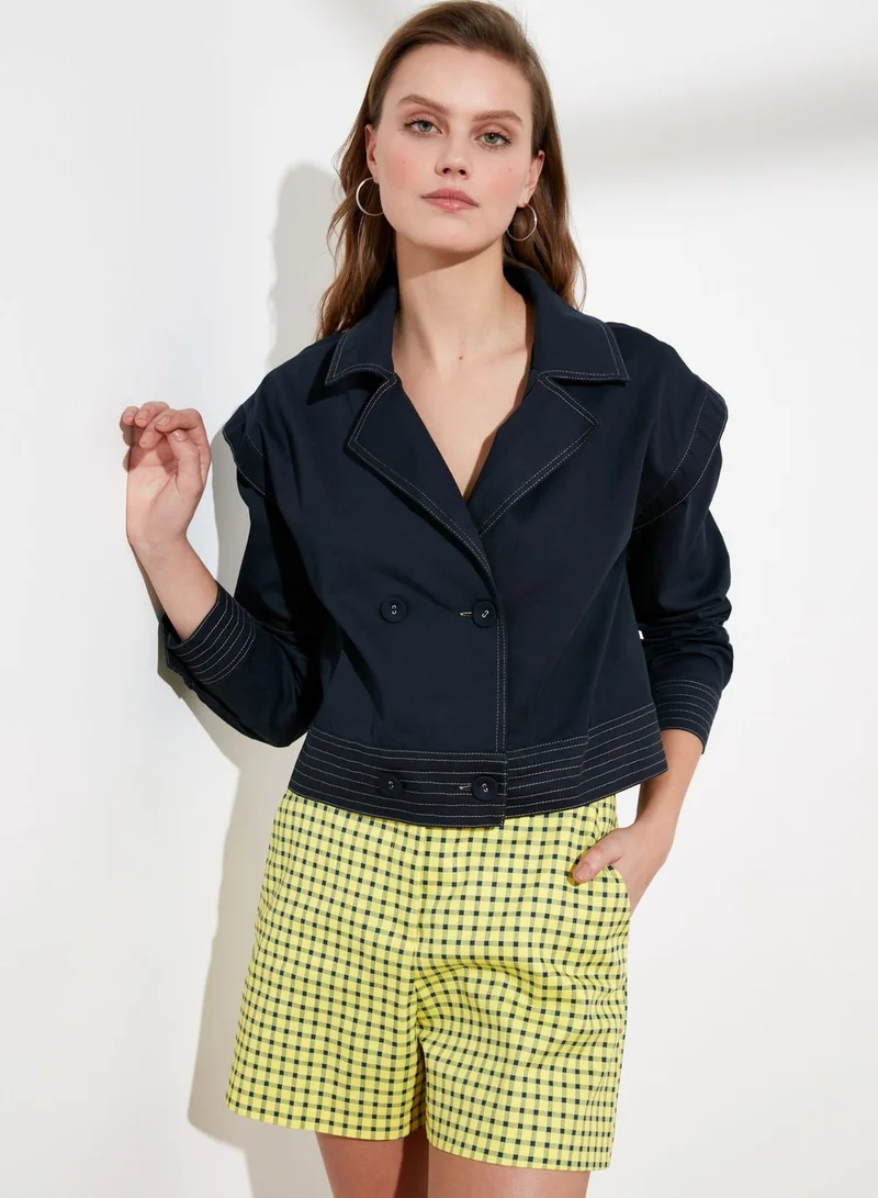 trendyol Seam Detail Double Breasted Jacket