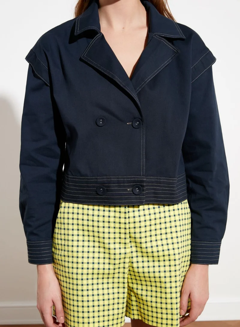 trendyol Seam Detail Double Breasted Jacket