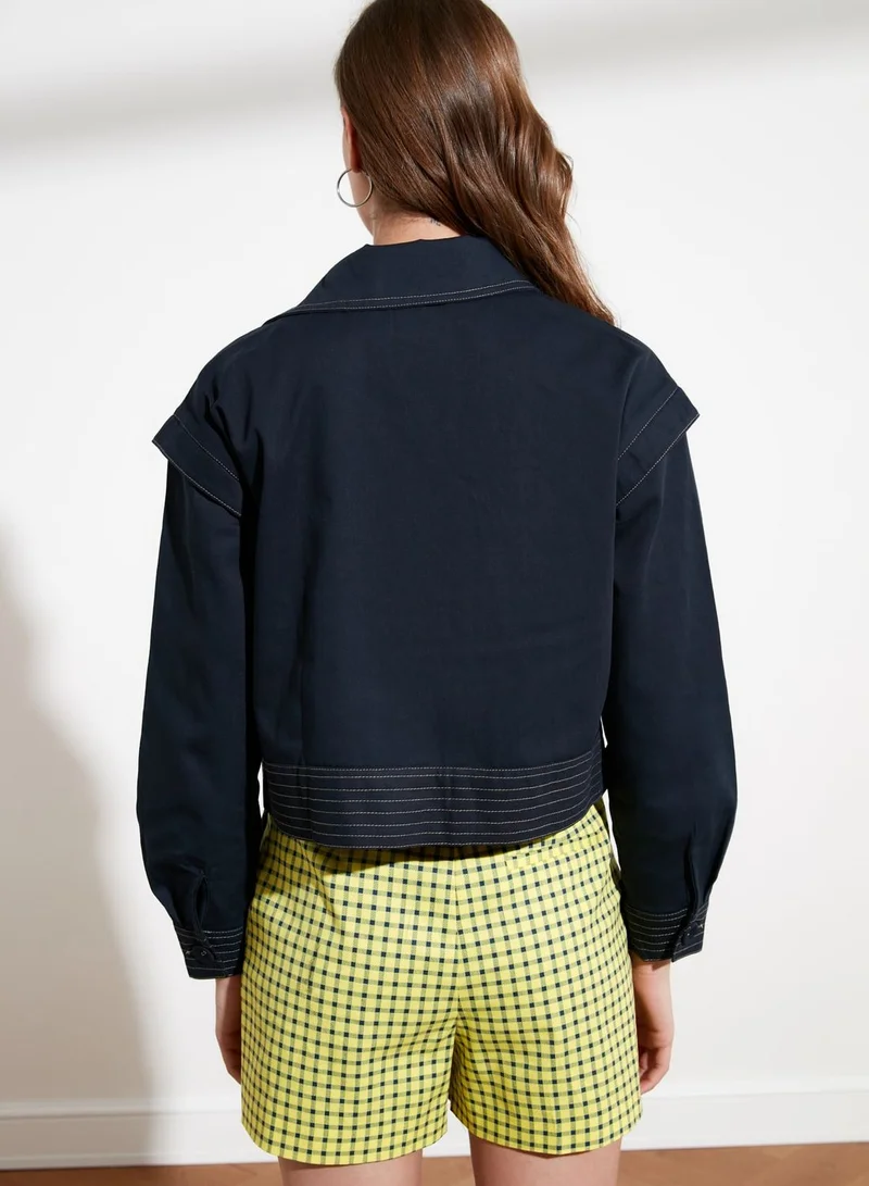 trendyol Seam Detail Double Breasted Jacket