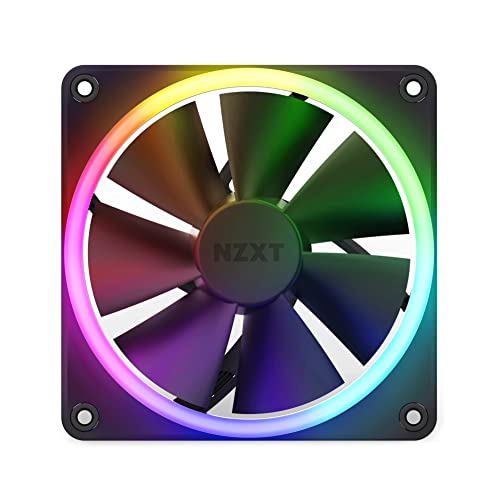 NZXT F120 RGB Triple Pack 3 x 120mm RGB PWM PC Fans with RGB Controller High Airflow Low Noise Fluid Dynamic Bearing CAM Software Control 18 LEDs per Fan Black - Image 3