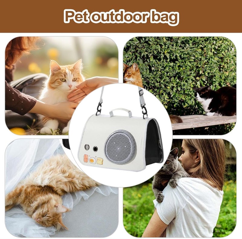 KASTWAVE Multi usage Cat Carrier, Shoulder Bag for Traveling Cats and Small Pets, Soft-Sided Portable Pet Cat Bag, Pet Travel Carrier Up for Comfortable Mesh Ventilation Outdoor Worldwide simple practical design - Image 4