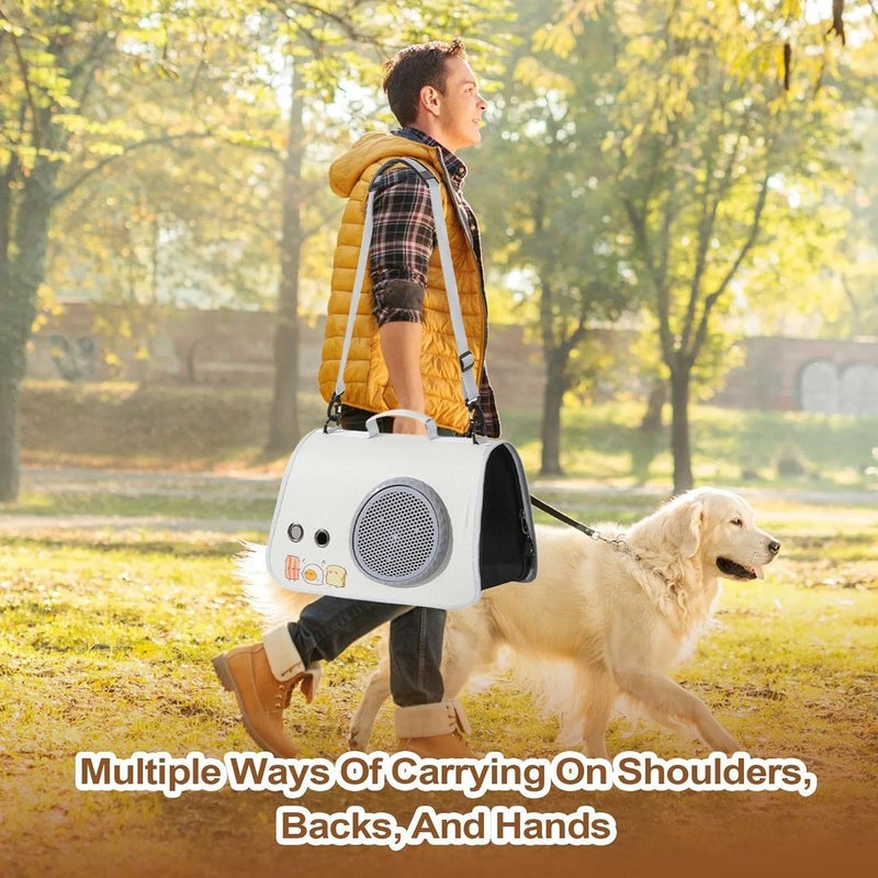 KASTWAVE Multi usage Cat Carrier, Shoulder Bag for Traveling Cats and Small Pets, Soft-Sided Portable Pet Cat Bag, Pet Travel Carrier Up for Comfortable Mesh Ventilation Outdoor Worldwide simple practical design - Image 2