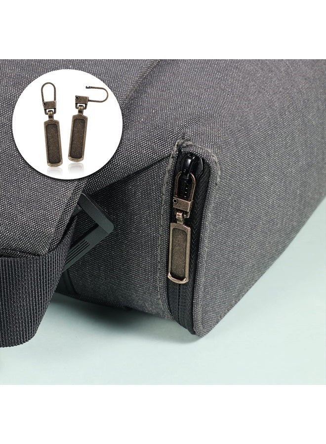 KINBOM 6pcs Zipper Pull Replacement, Zipper Part Replacement Detachable Metal Zipper Pull Tabs Zipper Tags Cord Pulls for Most Items-Purse Backpack Jacket Boots Jeans Coat Suitcase Luggage Dresses (Bronze) - Image 5