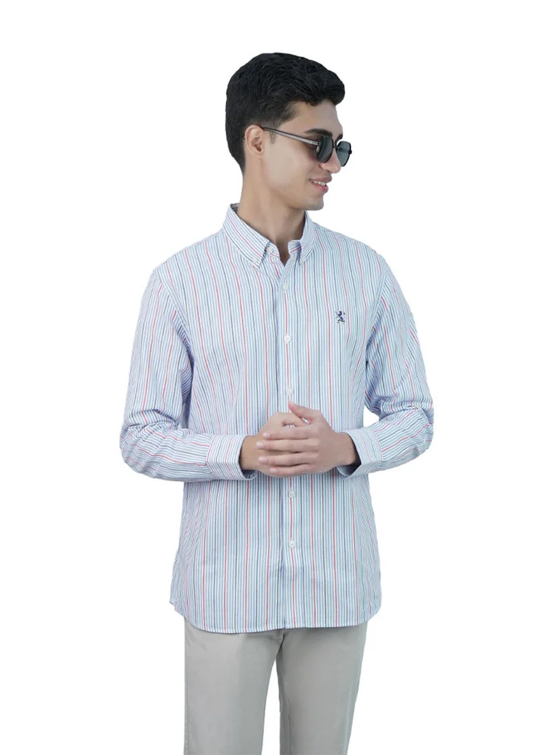 Men’s Cotton Slim Oxford Shirt with Embroidery