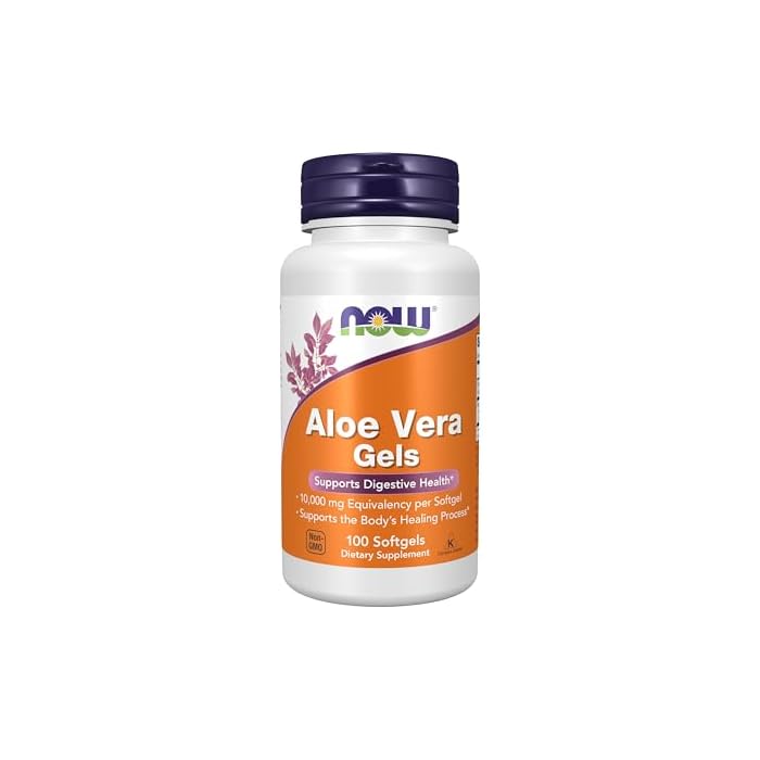 NOW Supplements, Aloe Vera (Aloe barbadensis) 10,000 mg, Supports Digestive Health*, 100 Softgels - Image 1