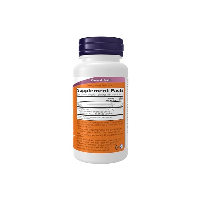 NOW Supplements, Aloe Vera (Aloe barbadensis) 10,000 mg, Supports Digestive Health*, 100 Softgels - Image 2