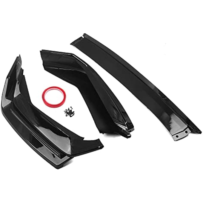 AUSMILA for Honda Civic Si Hatchback 2017-2021 Front Bumper Spoiler Lip Kit Glossy Black - Image 5