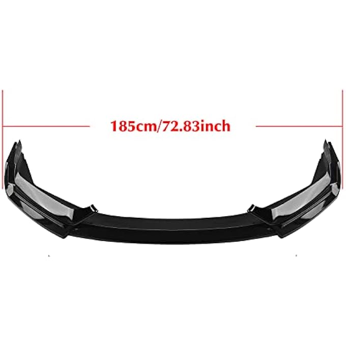 AUSMILA for Honda Civic Si Hatchback 2017-2021 Front Bumper Spoiler Lip Kit Glossy Black - Image 2