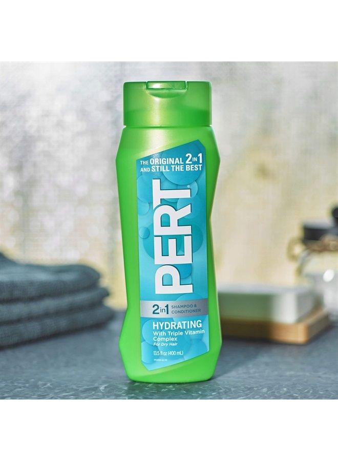 PERT 2-in-1 Hydrating Shampoo and Conditioner 13.5oz (6 PACK)