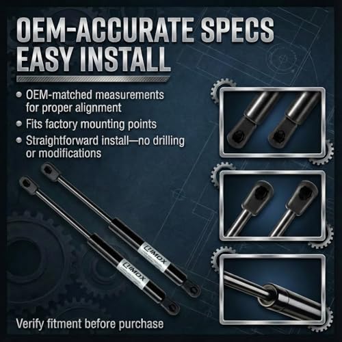 QiMox Qty 2 QiMox Liftgate Struts Lift Supports Shocks Compatible with Hyundai Santa Fe 20072012 - Image 3
