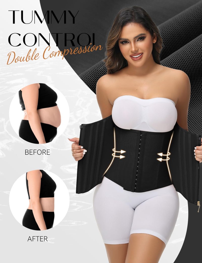 SHAPSHE Waist Trainer for Women Tummy Control Waist Cincher Corset Shapewear Hourglass Sport Workout Body Shaper Belly Band Hook - Image 4