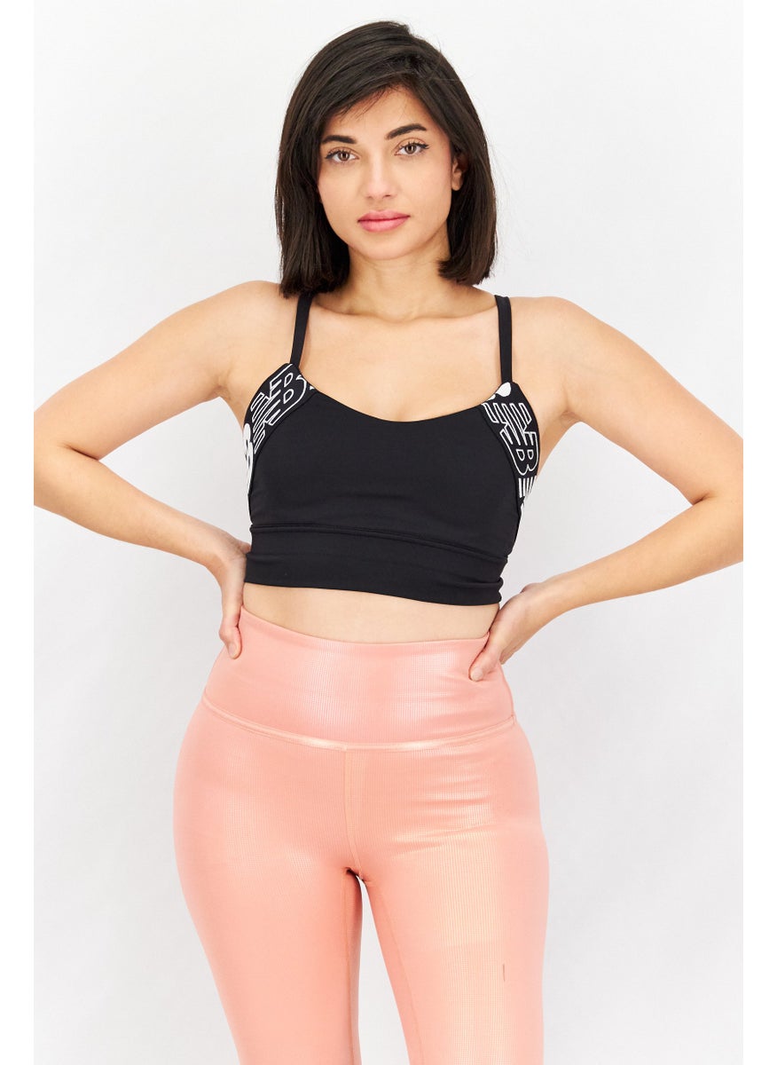 New Balance Women Sportswear Fit Sleeveless Running Bra, Black  - Image 1