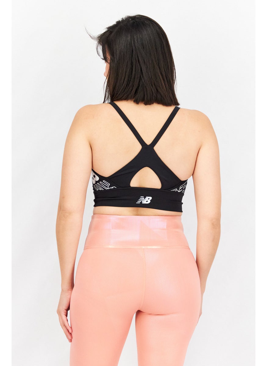New Balance Women Sportswear Fit Sleeveless Running Bra, Black  - Image 4