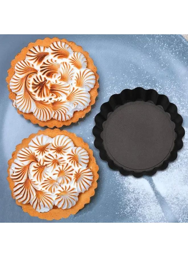 Small Non Stick Tart Pans With Removable Bottom For Baking Fluted Quiche Pies - Image 4