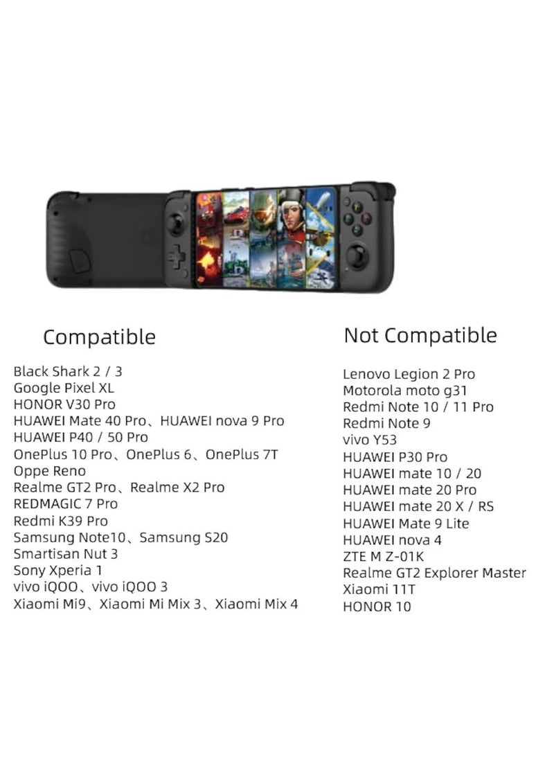 For X2 Pro-Xbox Mobile Game Controller For Android Type-C (100-179mm) Phone Controller For XCloud Stadia Luna - 1 Month Xbox Game Pass Ultimate -Passthrough Charging (Black)  - Image 2