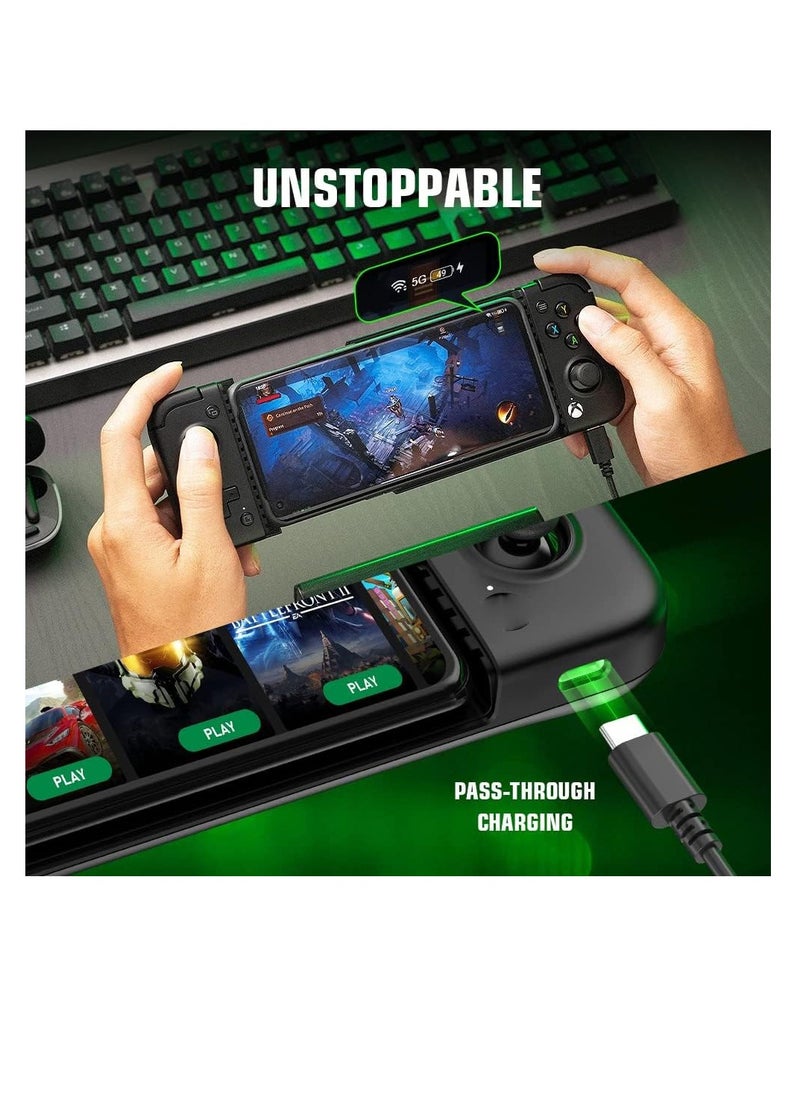 For X2 Pro-Xbox Mobile Game Controller For Android Type-C (100-179mm) Phone Controller For XCloud Stadia Luna - 1 Month Xbox Game Pass Ultimate -Passthrough Charging (Black)  - Image 4