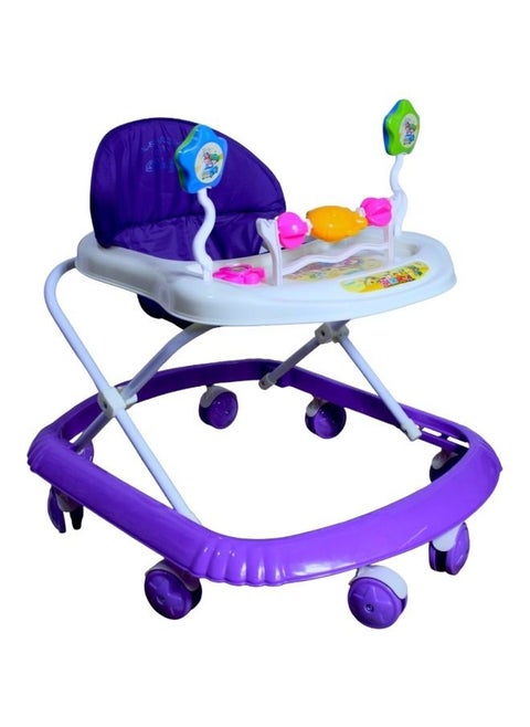 Foldable Soft Cushioned Seat Baby Walker - Purple