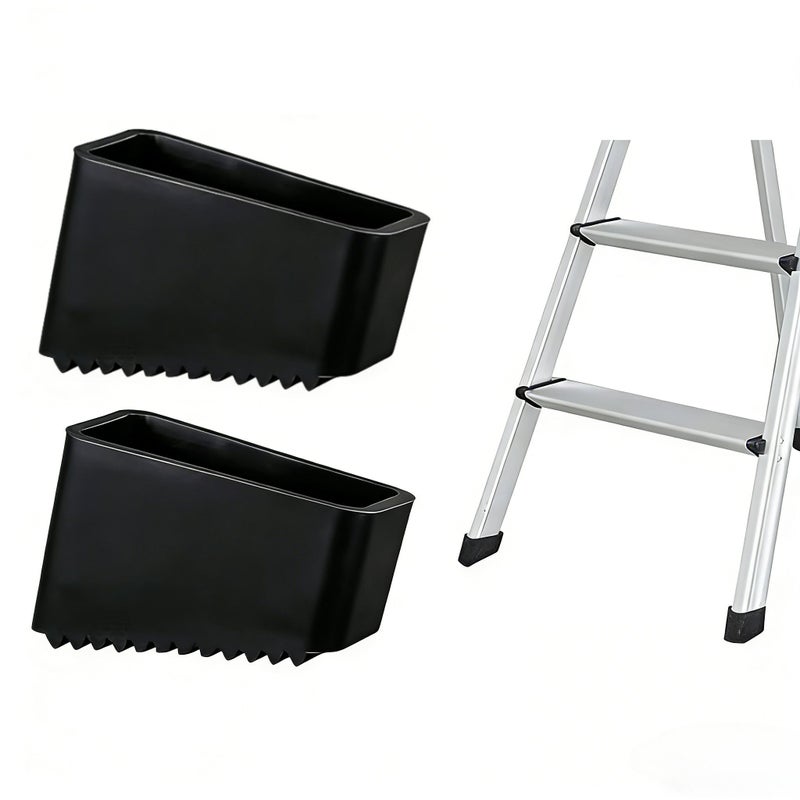 4 Pieces Heavy Duty Anti Slip Ladder Foot Replaceable Safety Cap for Telescopic Ladder Indoor Outdoor Use Durable Plastic - Image 4