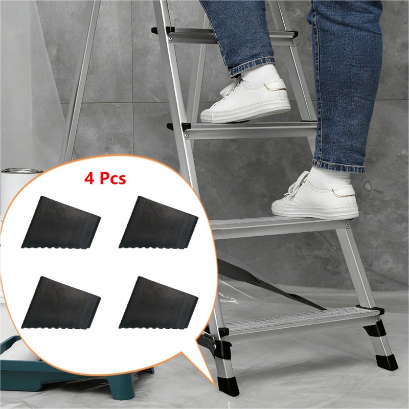 4 Pieces Heavy Duty Anti Slip Ladder Foot Replaceable Safety Cap for Telescopic Ladder Indoor Outdoor Use Durable Plastic - Image 3