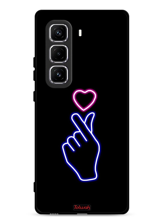 Tolwak Infinix Hot 50 Pro 4G Protective Case Cover Snap Heart Art - Image 1