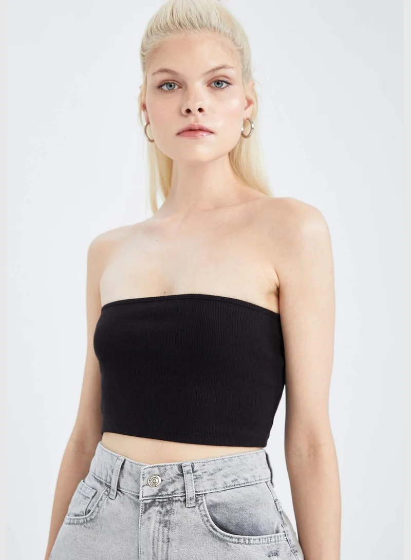 DeFacto Fitted Strapless Camisole Crop Vest