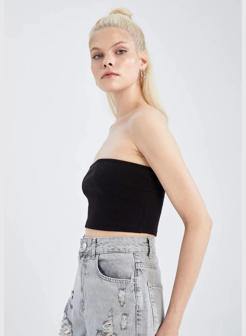 DeFacto Fitted Strapless Camisole Crop Vest