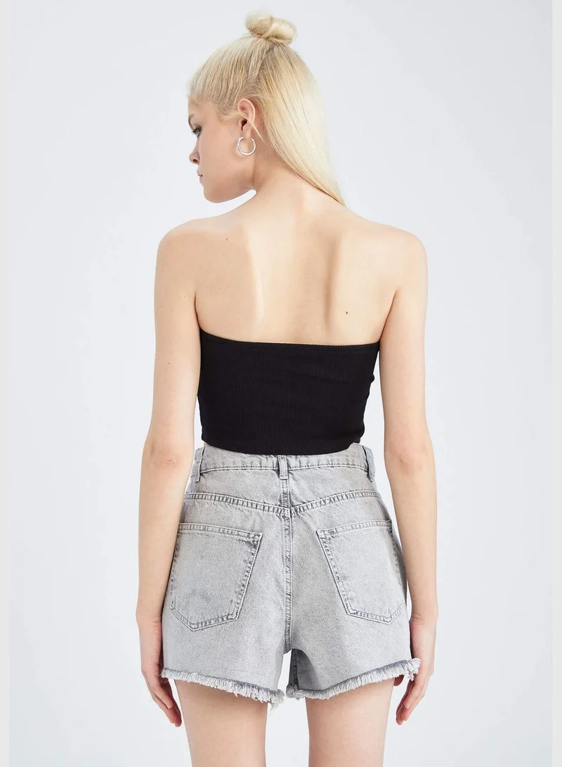 DeFacto Fitted Strapless Camisole Crop Vest