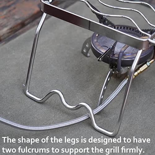 camping moon CAMPINGMOON Portable Folding Camping Campfire Grill over Fire Split Stoves 304 Stainless Steel (7’’L (MS-1001)) - Image 4