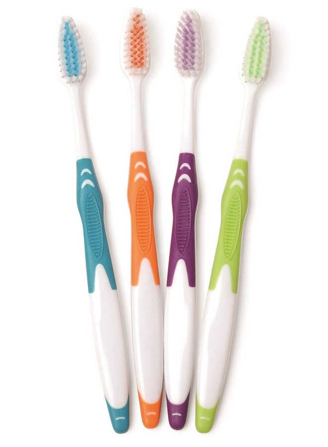 FRESHMINT (100 Pack) Individually Wrapped Premium Toothbrushes, Oversized Easy Grip Rubber Handle, Soft Multi Color Nylon Bristles, Bulk Packed, No Cutting or Tearing Apart Required. - Image 1