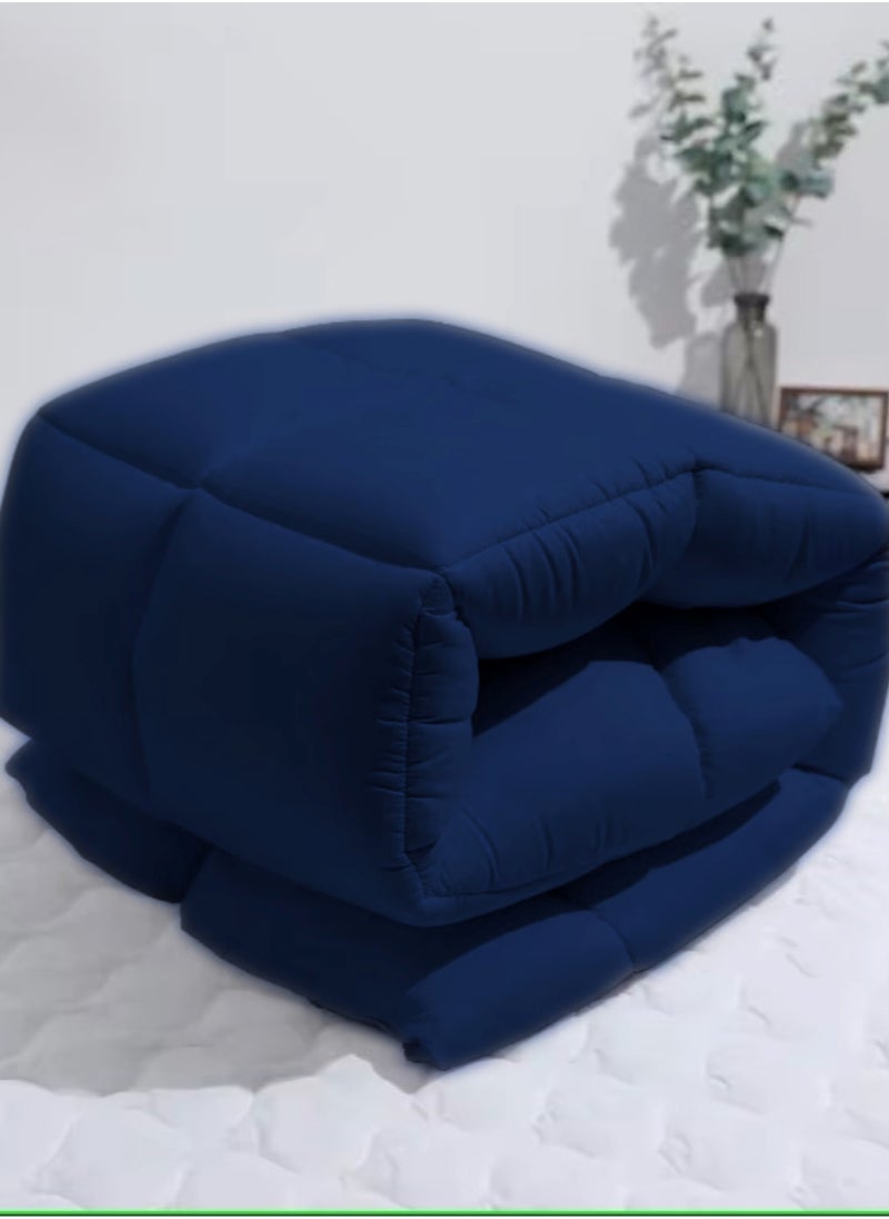 MAXQON - Mattress Topper 6CM Thickness  Quilted Microfiber 600gsm, King/Queen/Double/Single Sizes, Color Blue - Image 1